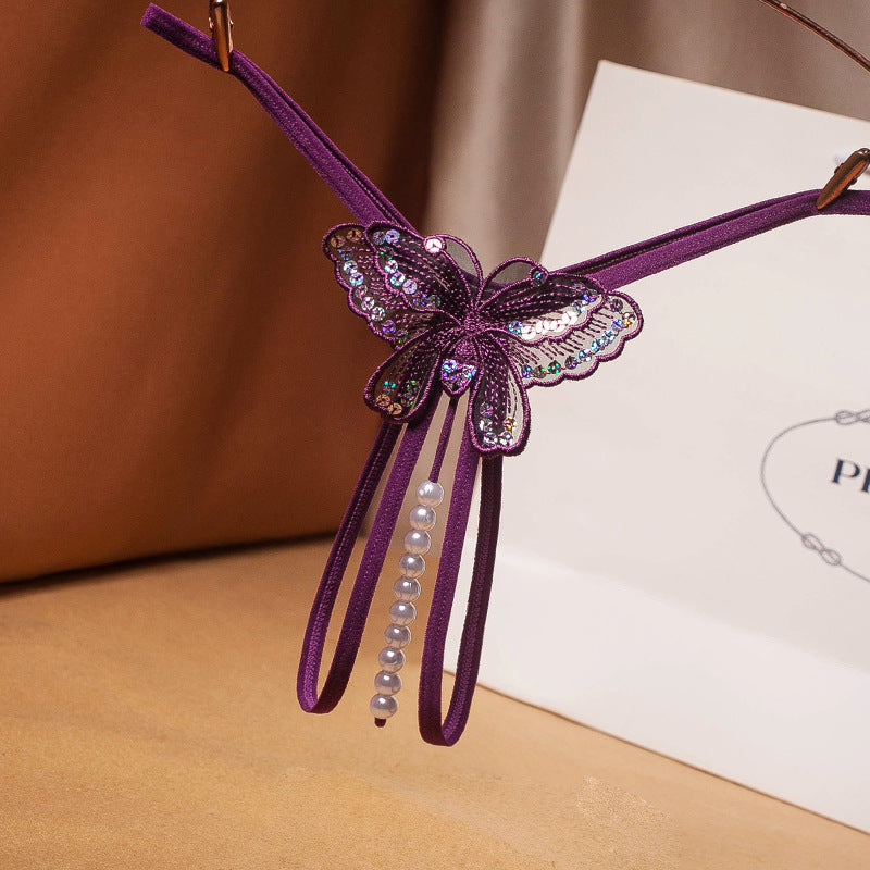 Sheer mesh low waist thong