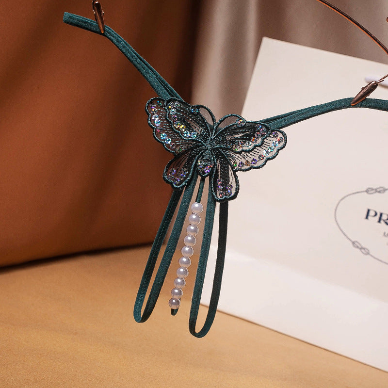 Sheer mesh low waist thong