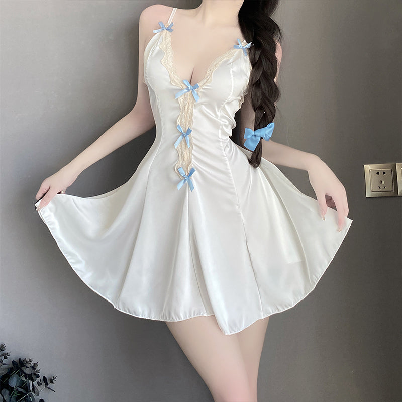 Lace suspenders sexy home nightdress