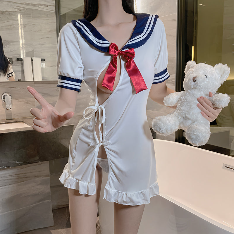 Sexy hollow role play uniform suit