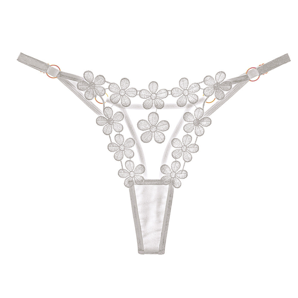 Mesh sexy breathable adjustable thin strap thong