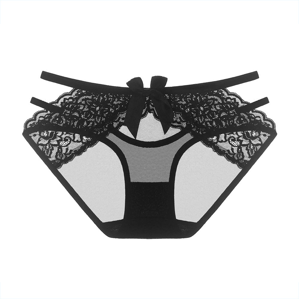 Lace hollow transparent mesh panties