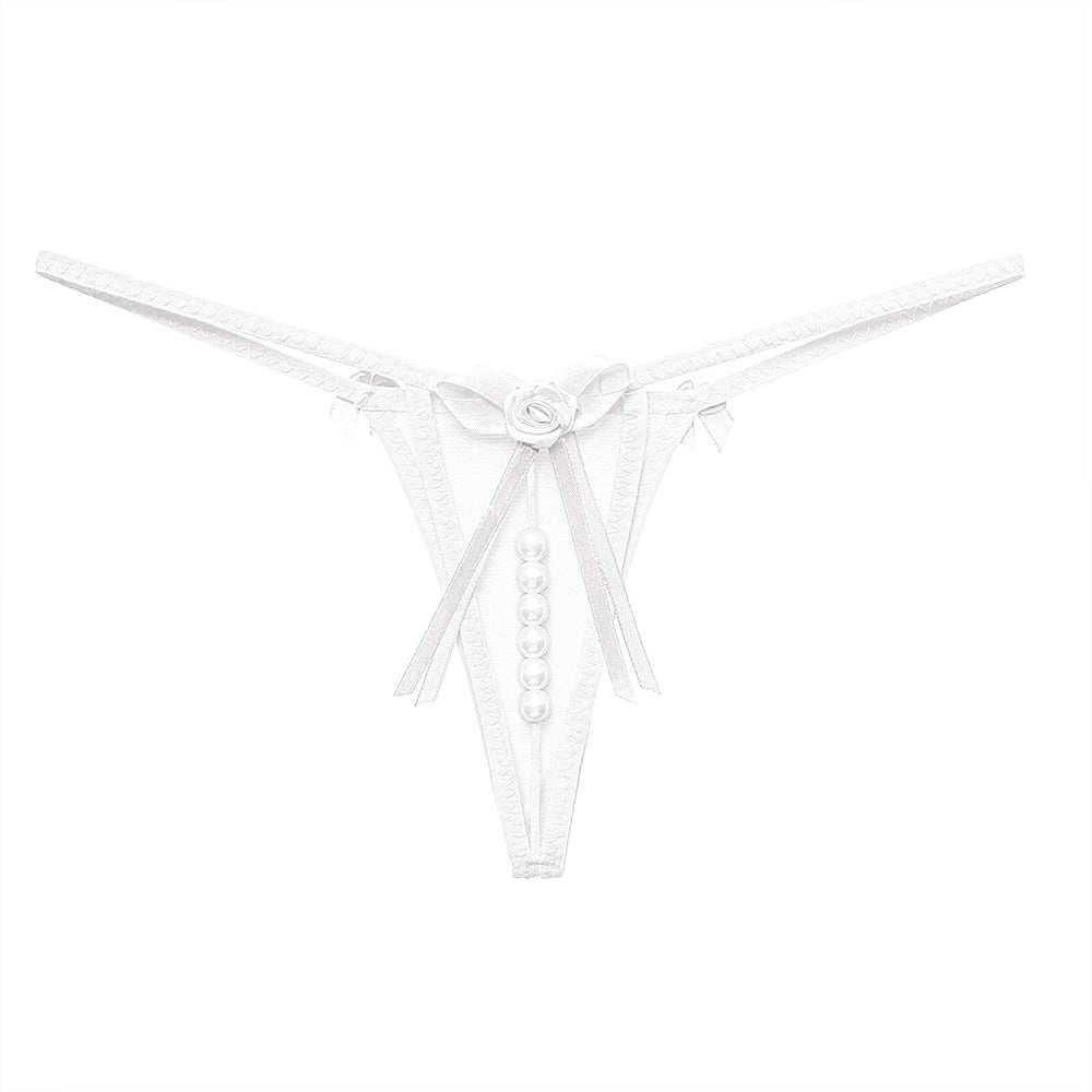 Hollow flower decoration temptation pearl panties