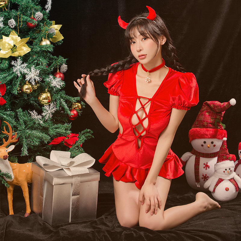 Christmas hollow pajamas women's uniform