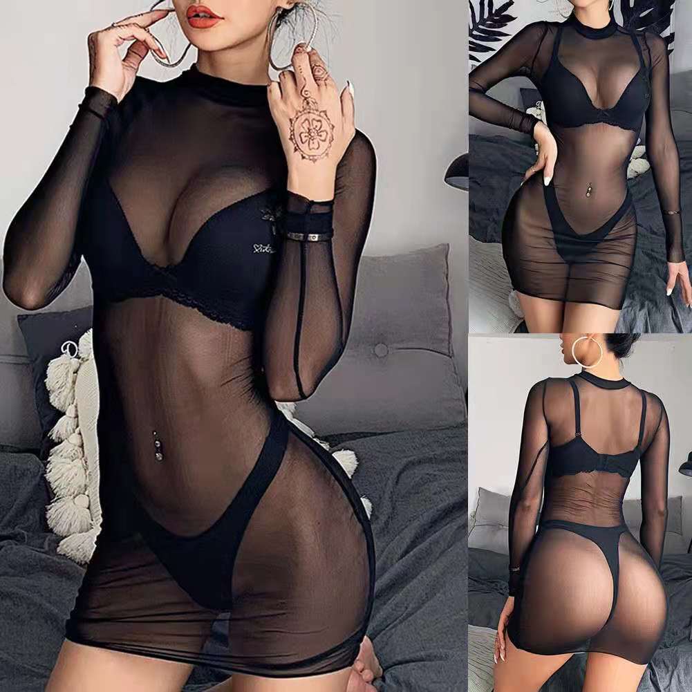 Sexy long sleeve see-through lingerie