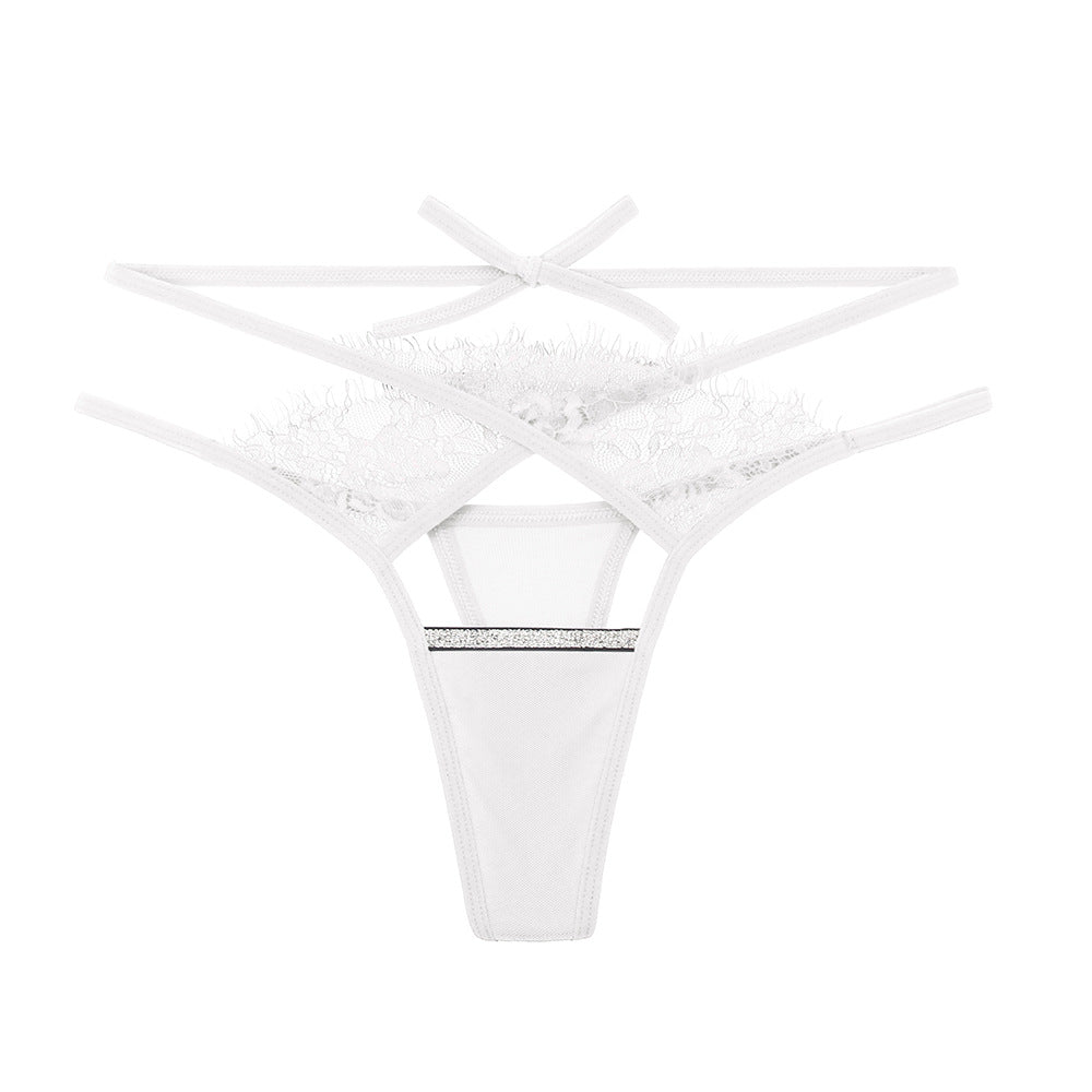 Hollow Lace-up Flash Temptation Sexy Thong