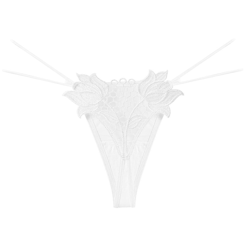 Ice Silk Sexy Embroidered Thong