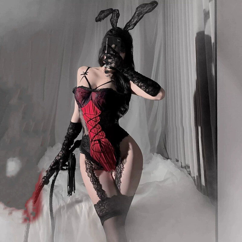 Bunny girl cosplay jumpsuit uniform