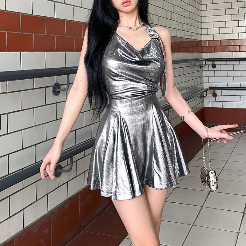 Halter sleeveless dress