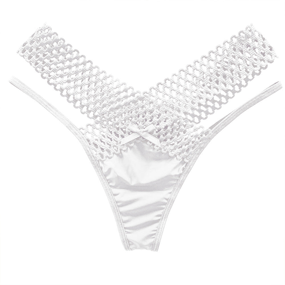 Interwoven hollow ice silk briefs