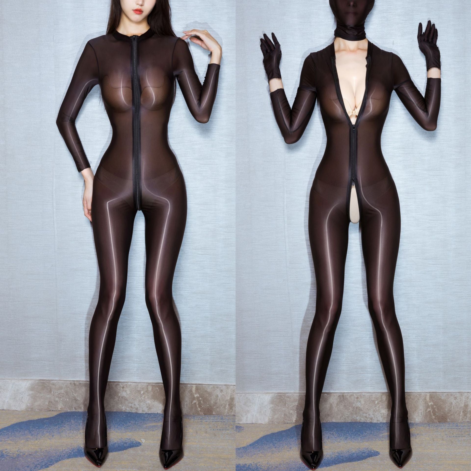 Sparkling Zipper Bodysuit