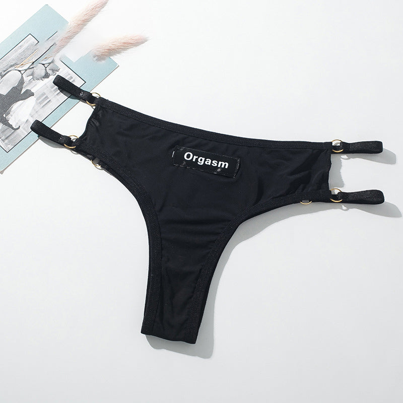 Sports Fitness Seamless Metal Hollow Briefs