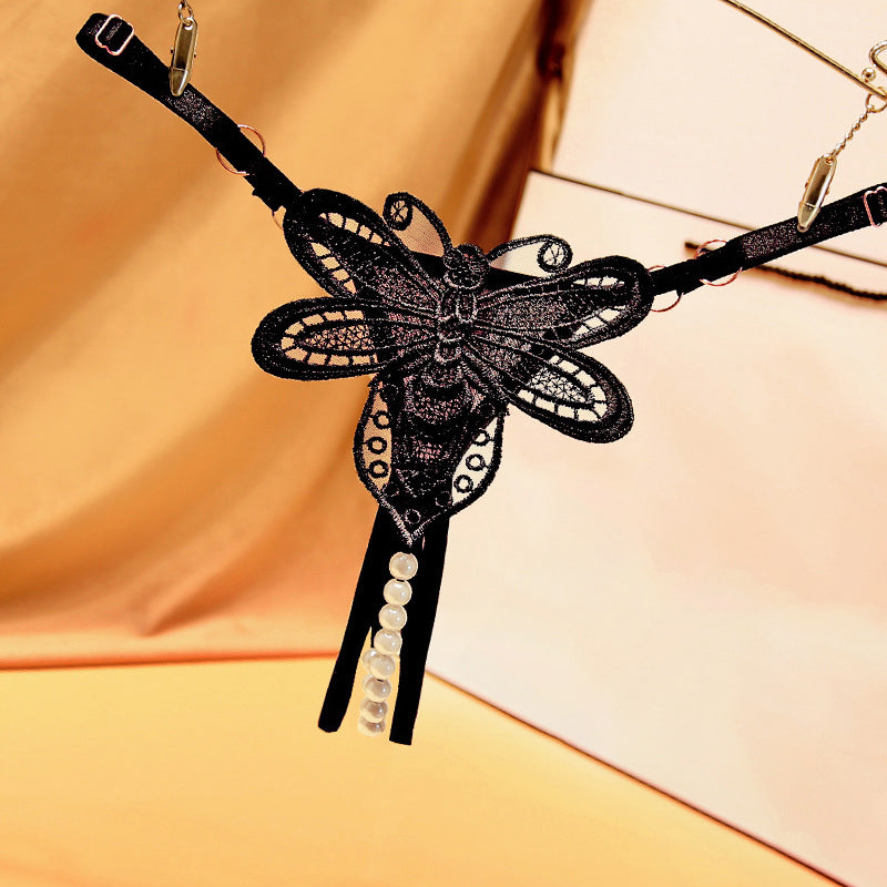 Pearl crotchless sexy panties