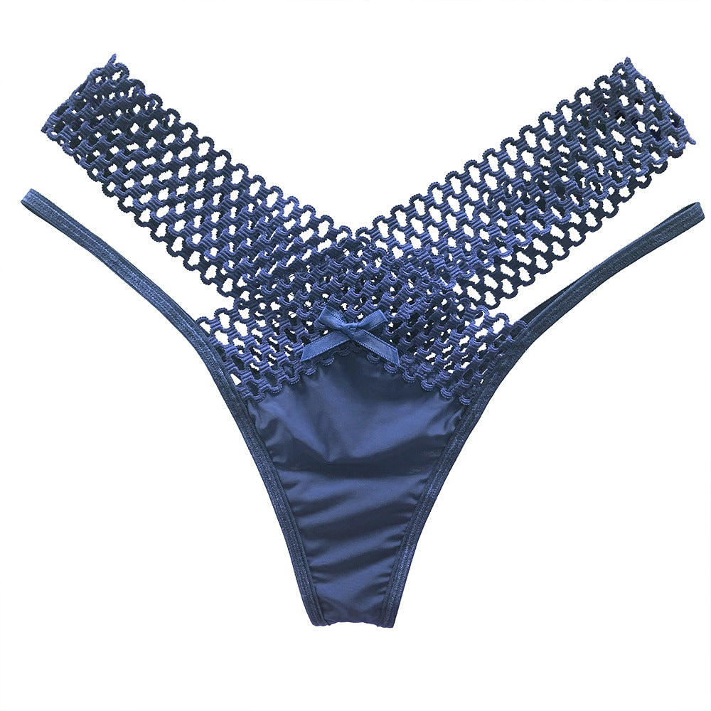 Interwoven hollow ice silk briefs
