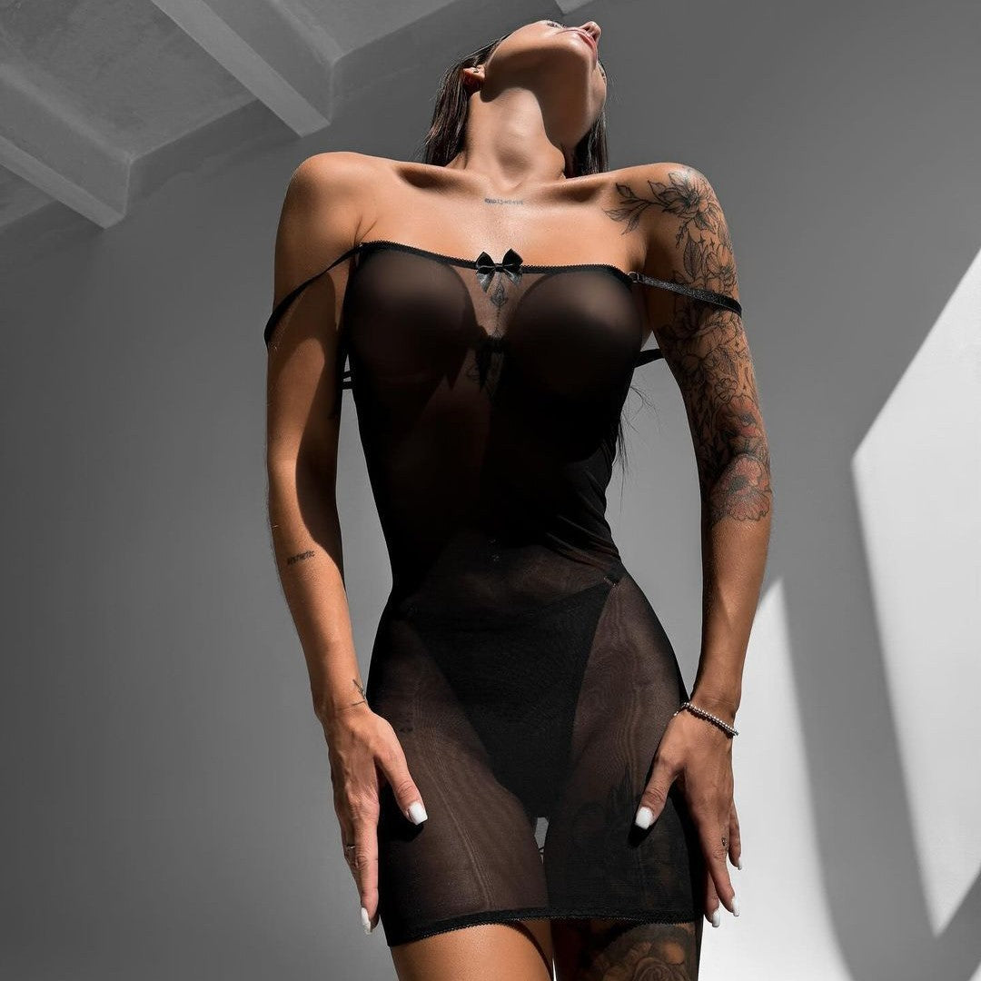 Suspender see-through backless sexy hollow body shaper