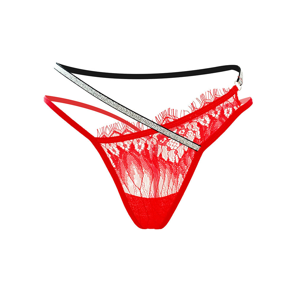 Sexy Shiny Cross Strap Temptation Panties