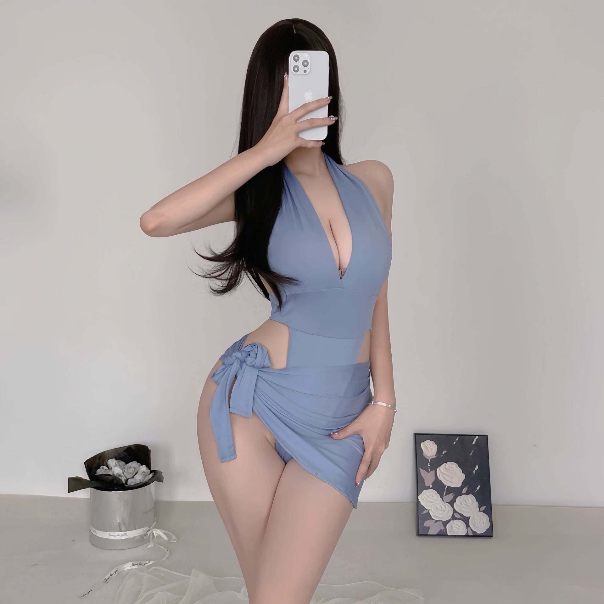 Tight sexy two-piece skirt