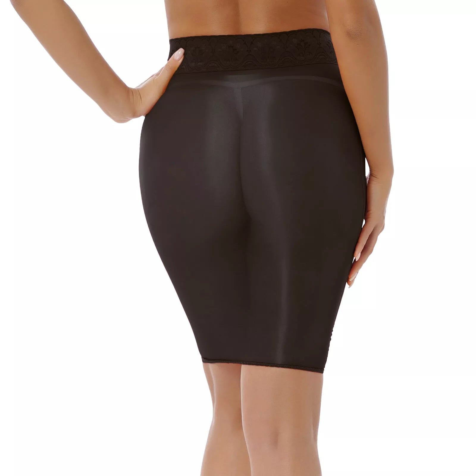 Lace glossy hip skirt