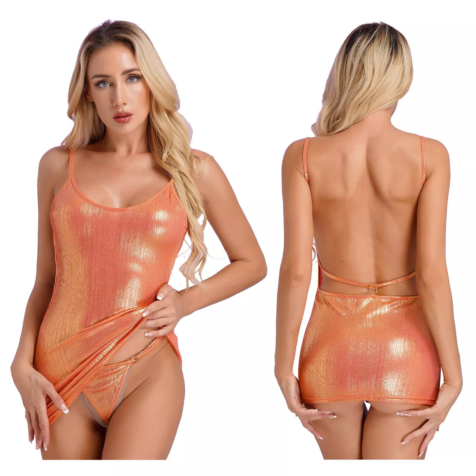 Tight breathable low-cut backless dress