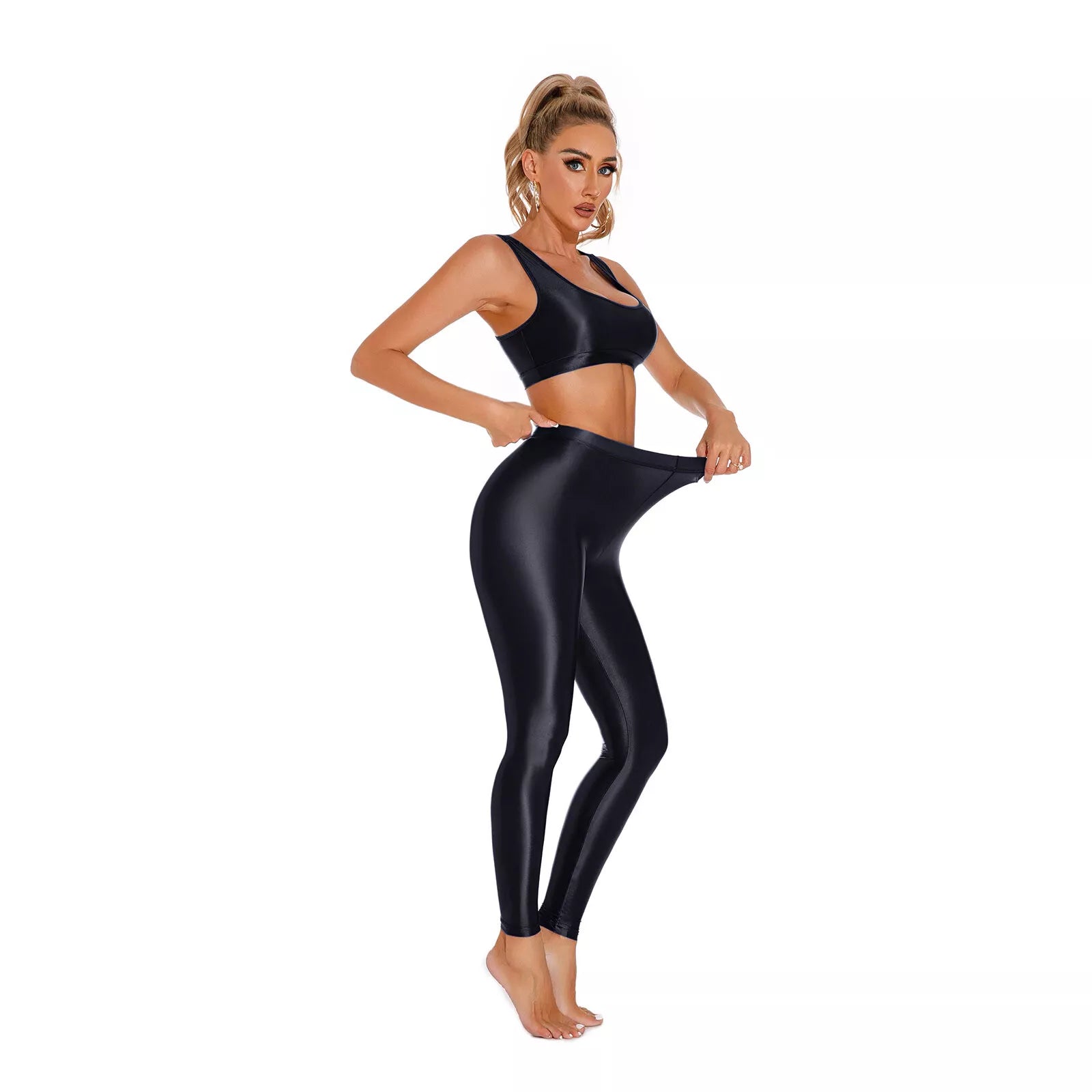 Shiny leggings 2-piece set
